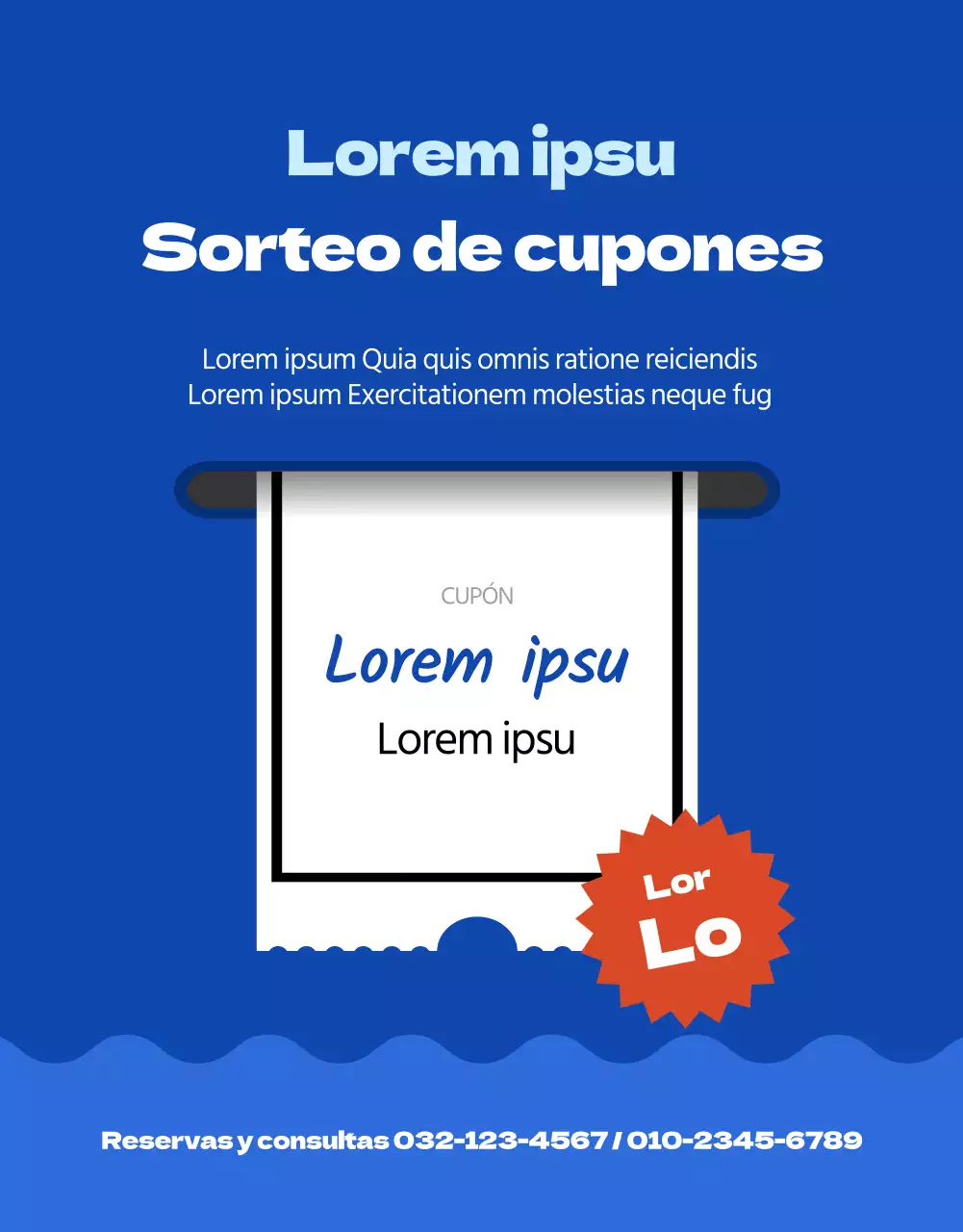 Anuncio para un viaje de pesca a las aguas azules del mundo