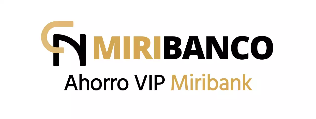 Logotipo con un símbolo sencillo y limpio en marrón y negro para informar y promover la información sobre el ahorro bancario