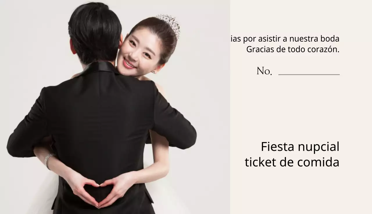Vales de comida para bodas
