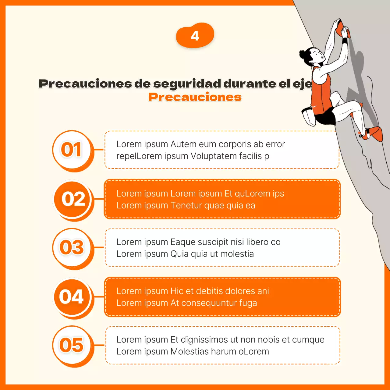 Información y contratación de Orange Illustrated Concept Sport Climbing