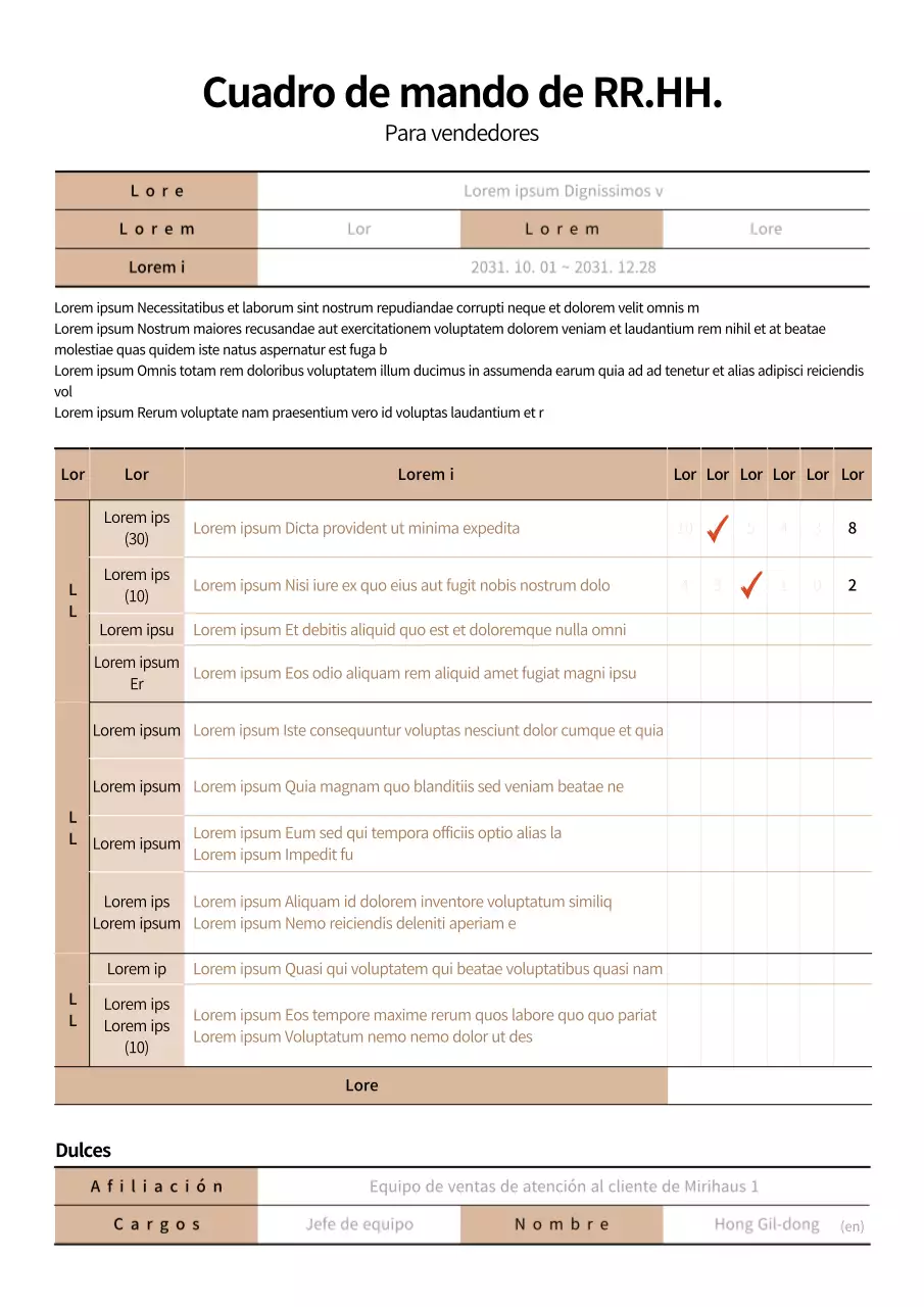 Una sencilla insignia al mérito para la captación de vendedores en tonos negros y beige