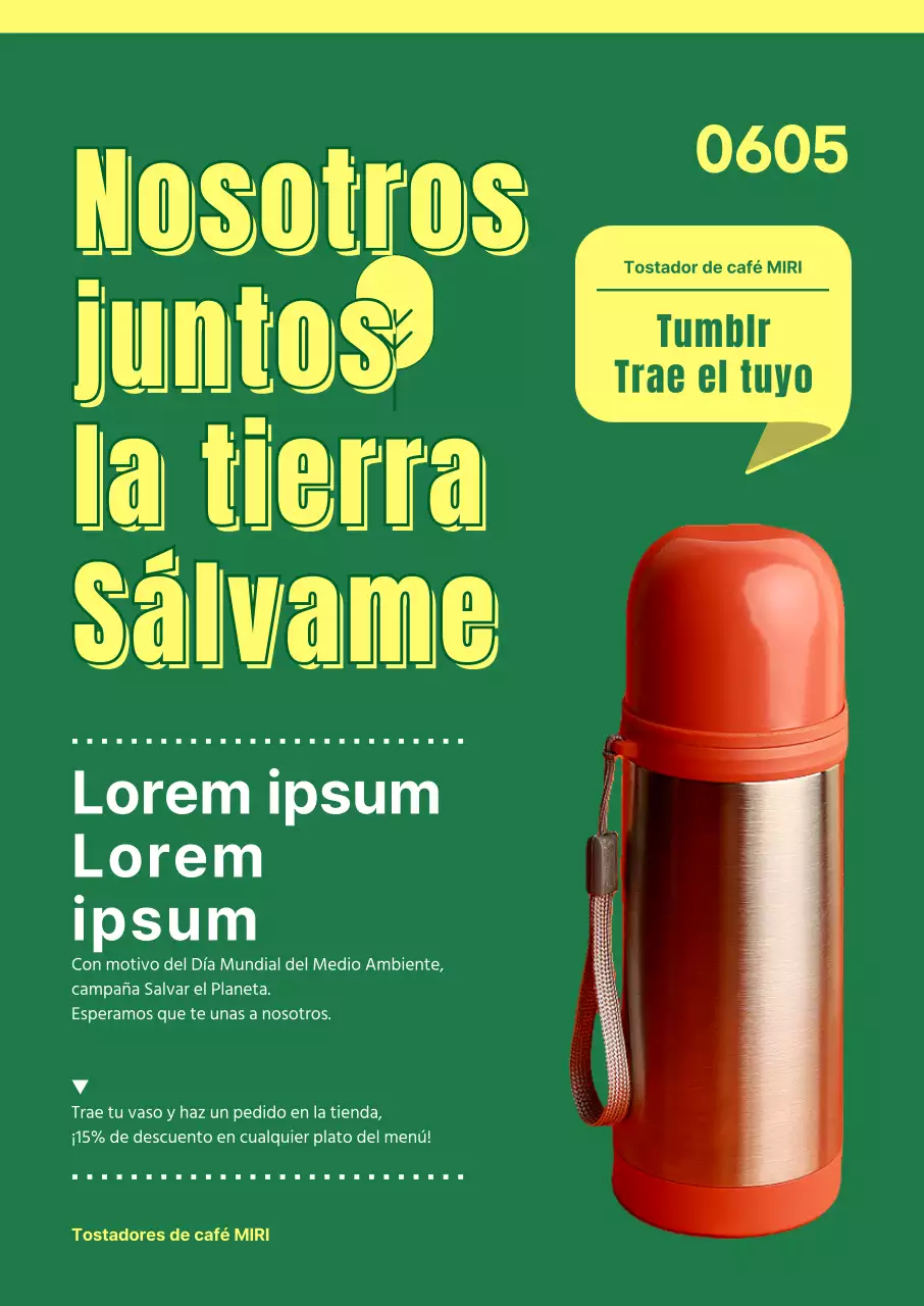 Evento Tumblr para el Día Mundial del Medio Ambiente con fondo verde