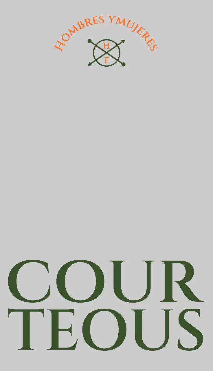 Promoción de una tienda de ropa que vende prendas de corte limpio con un toque vintage verde y naranja.