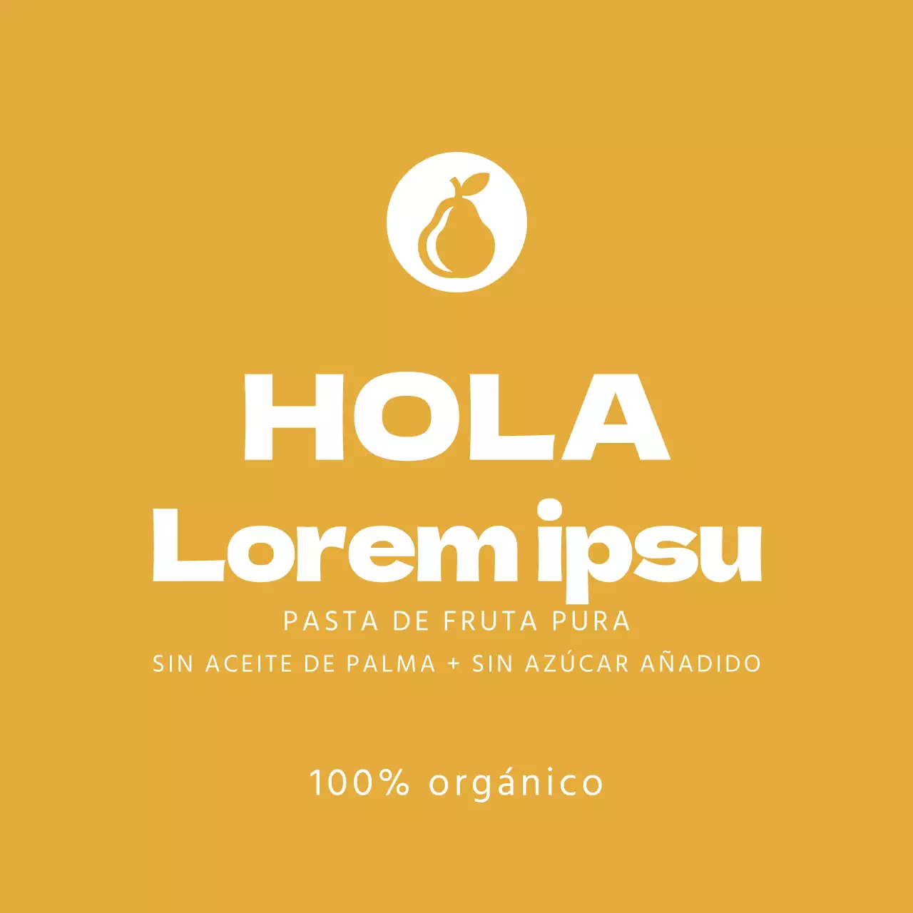 Etiqueta de mermelada de manzana y mango