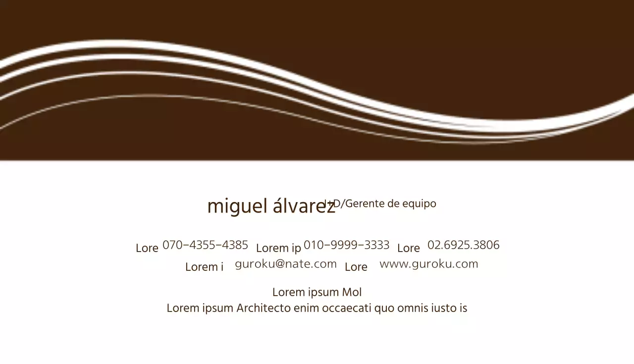 Tarjeta de visita de la oficina de Miradi