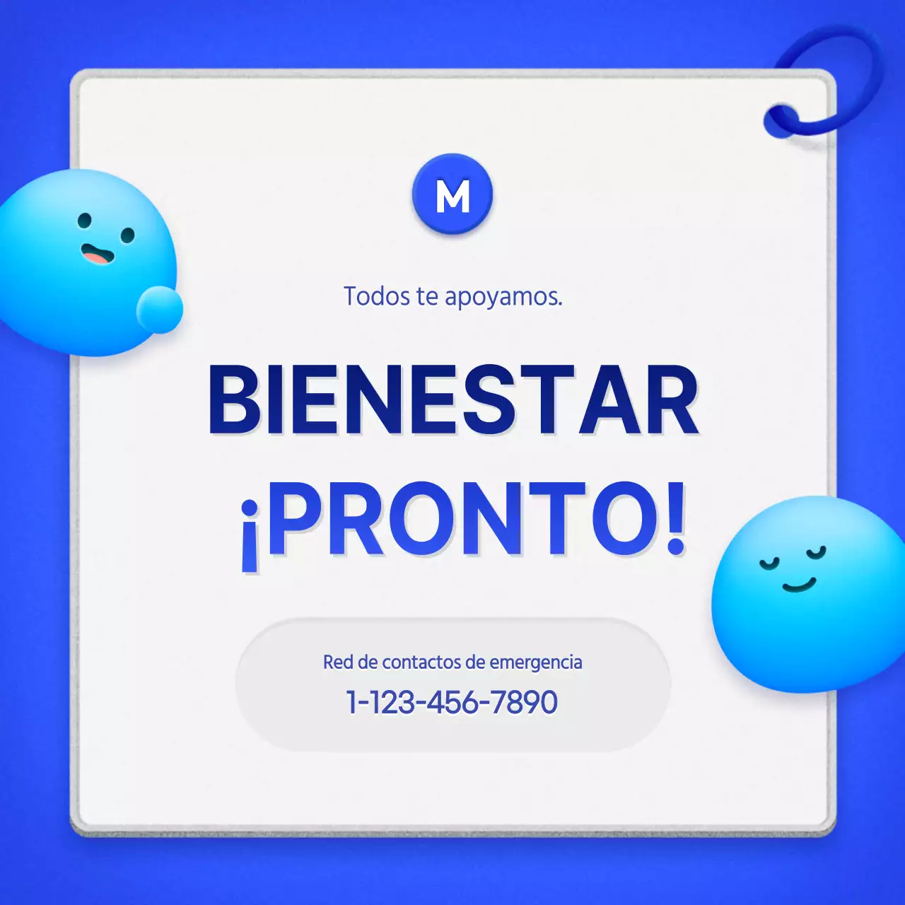 Una cuidada guía de cuidados a domicilio con un concepto de ficha azul