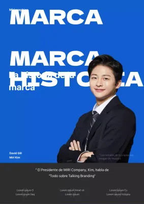 Marca sencilla con énfasis en las personas de azul y negro