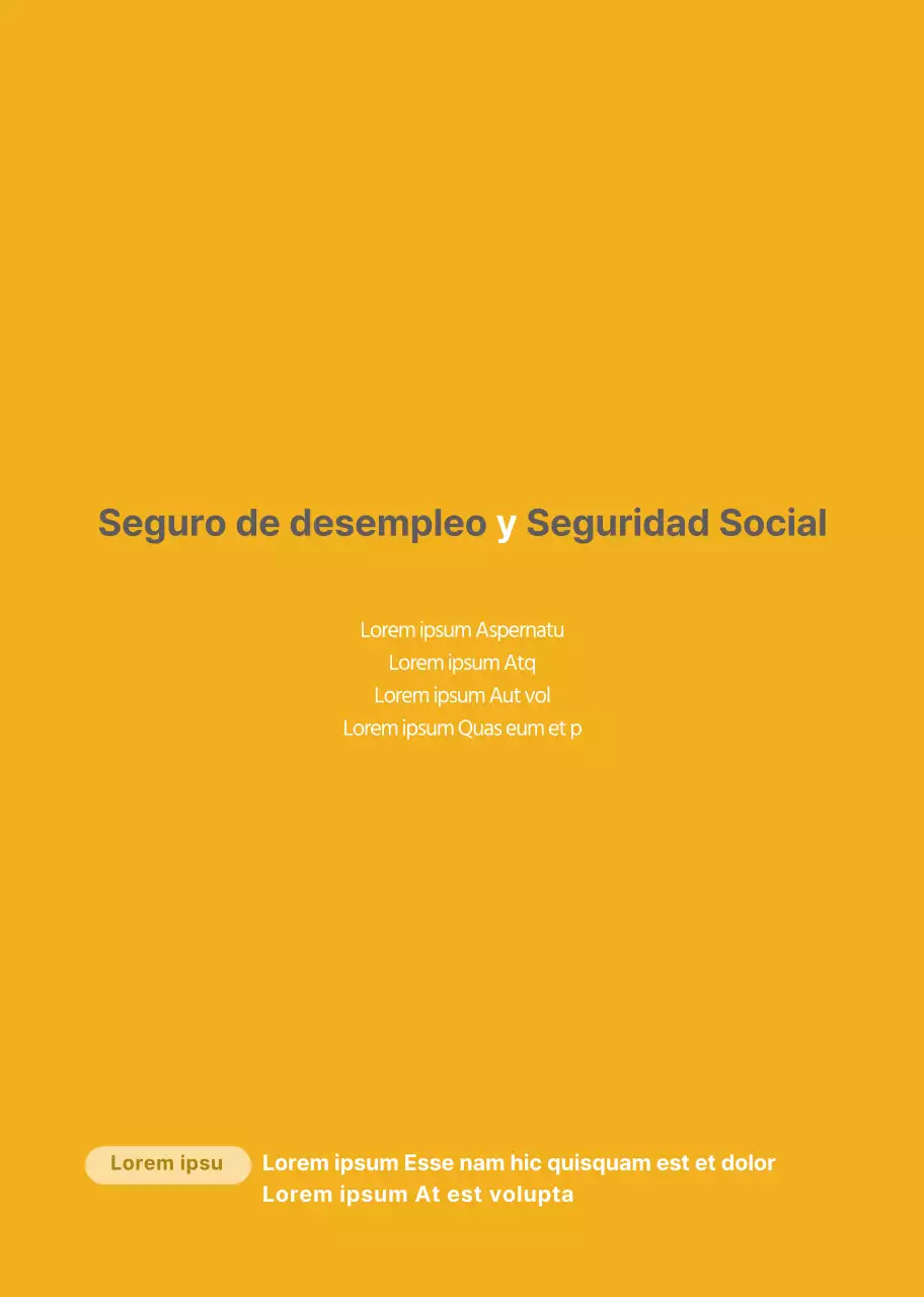 Folleto amarillo sencillo del Seguro de Empleo Seguro Nacional