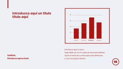 Gráfico de barras rojo de concepto limpio