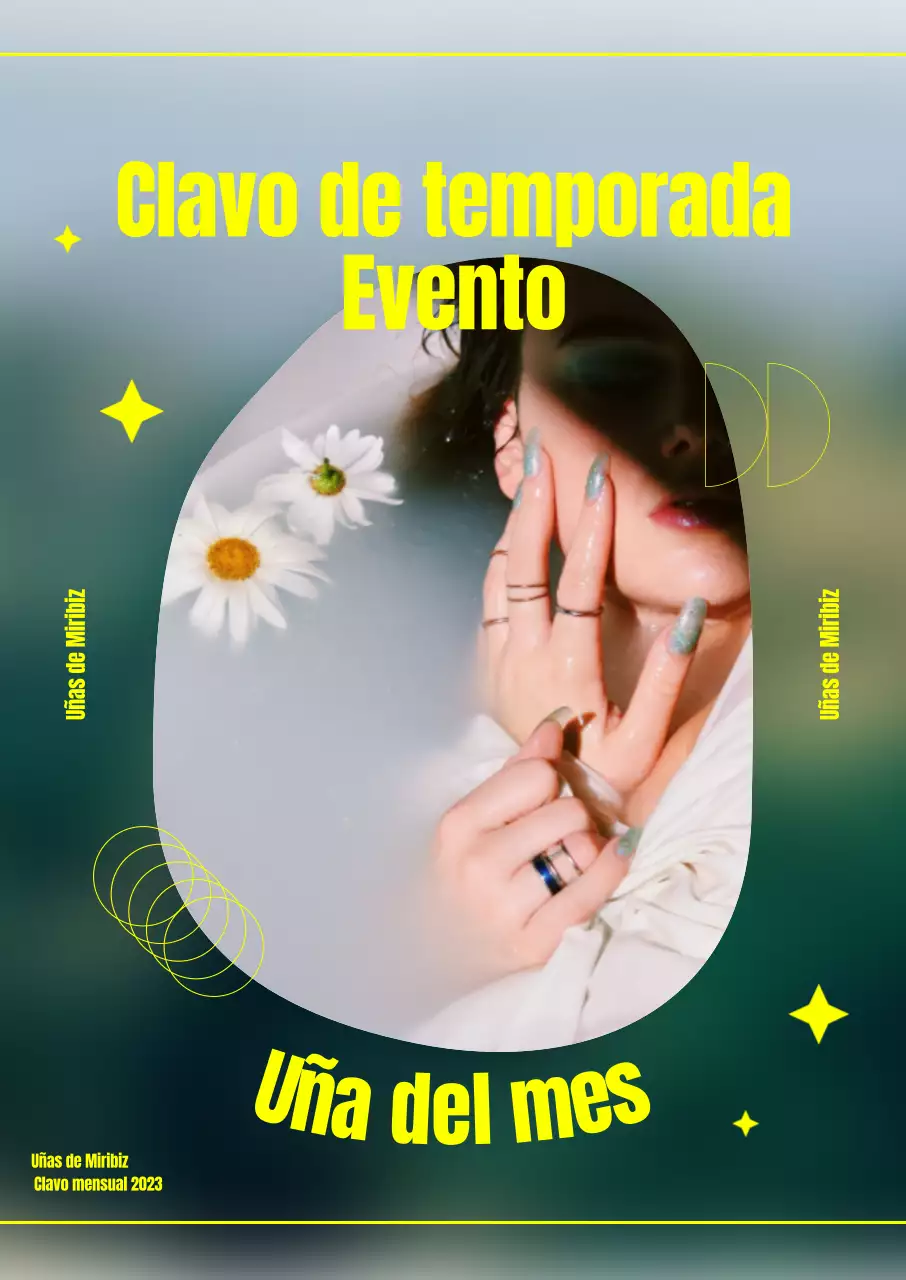 Un cartel promocional de ensueño para las uñas del mes