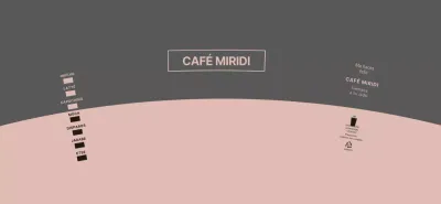 Logotipo de estilo limpio en rosa y gris oscuro para una cafetería