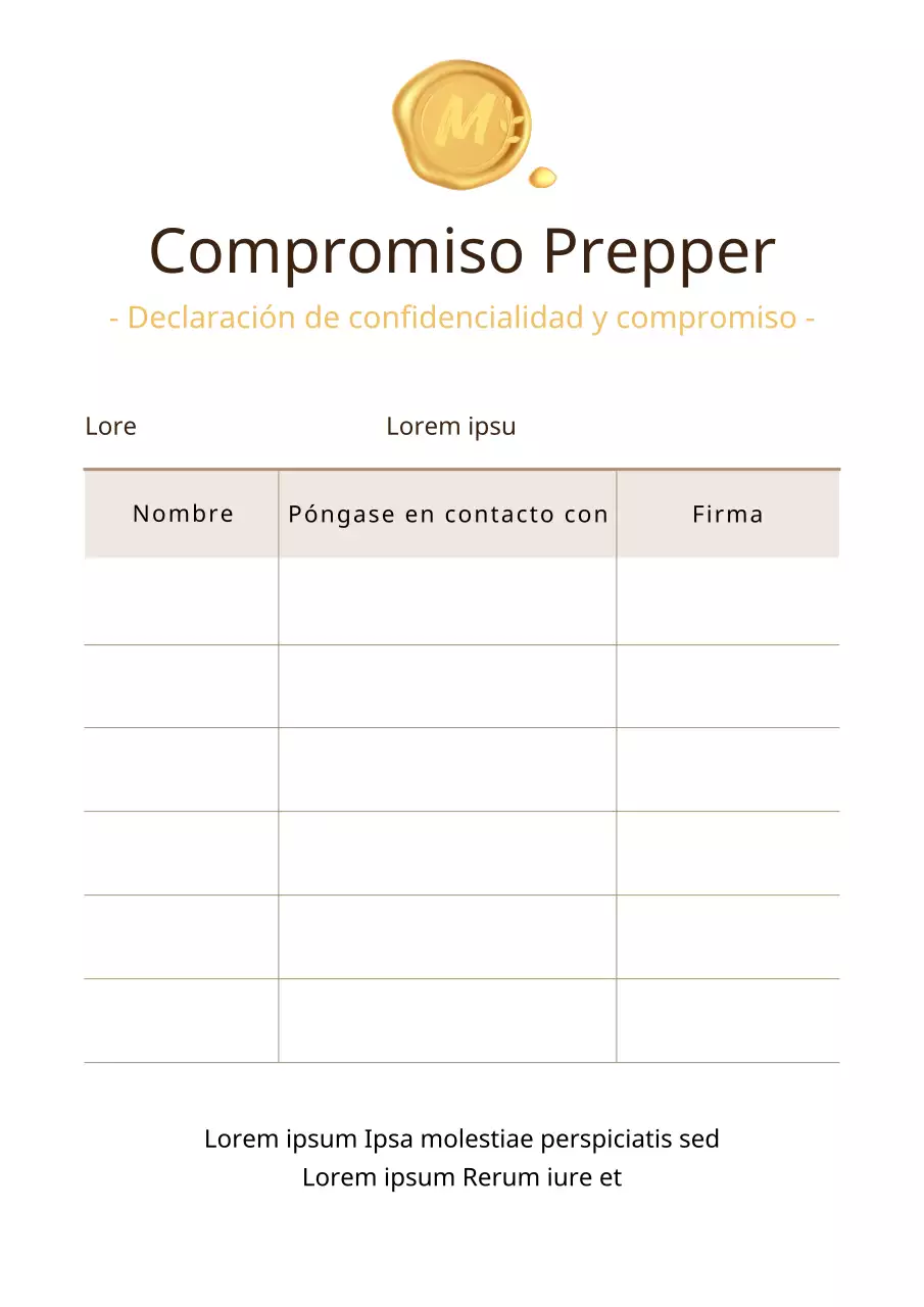 El Compromiso de Privacidad de Escape Room en forma de tabla marrón