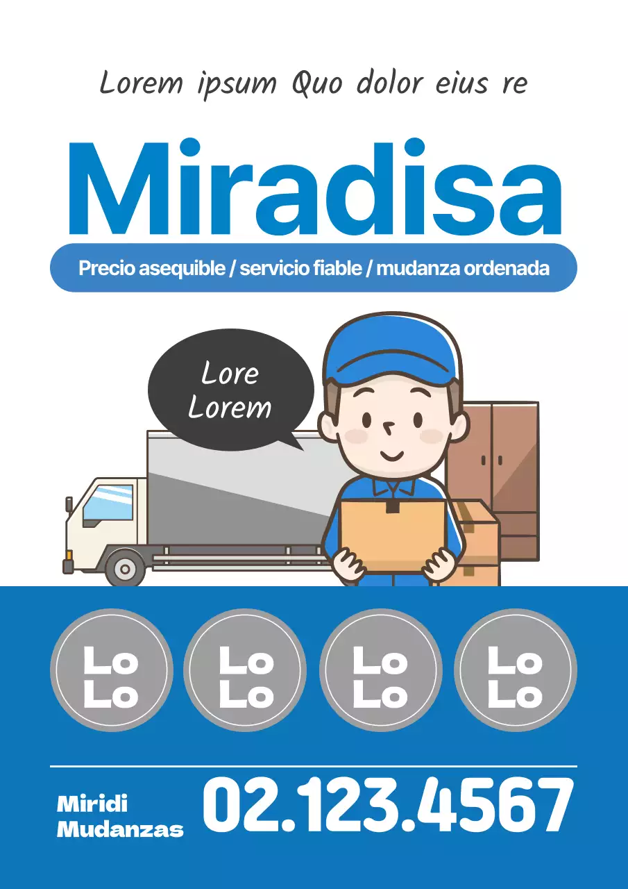 Blue Illustration promueve los servicios de mudanzas limpias