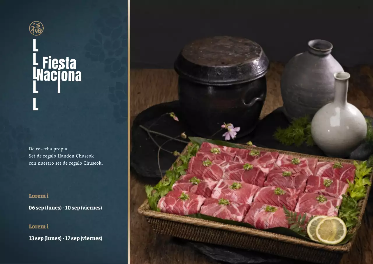 Póster horizontal regalo HanDon oro azul marino