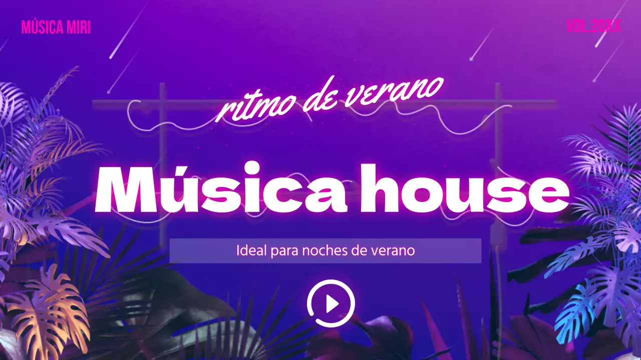 Purple Gradient Tropical House Music Channel