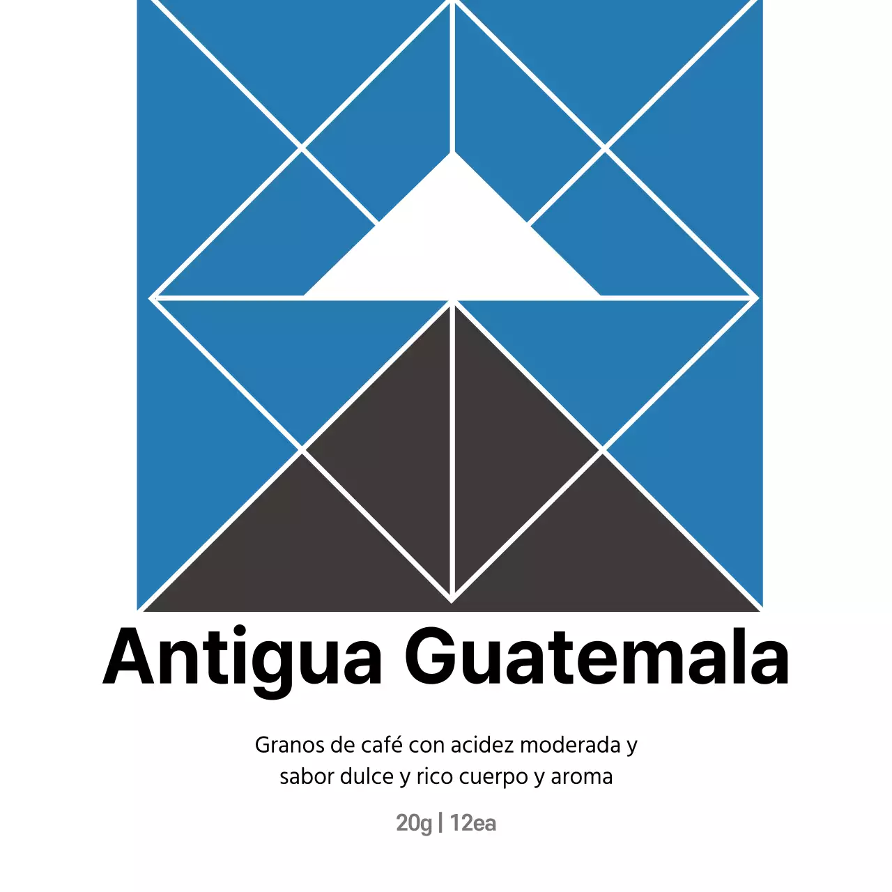 Postal conceptual sencilla de judías en azul y negro