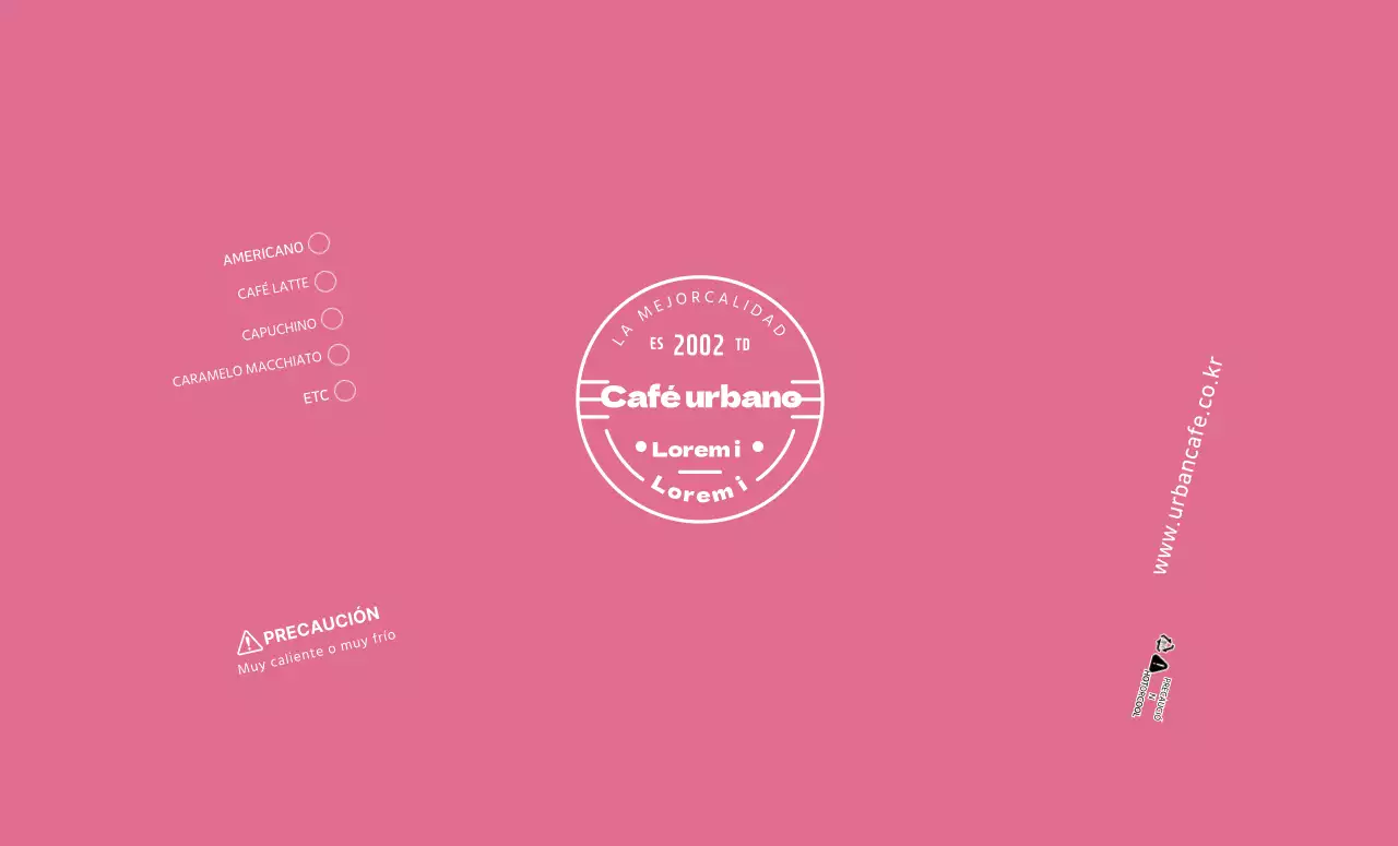 White Pink Neat Symbols Cafe