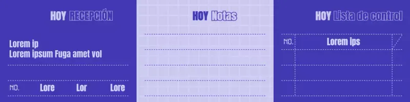 Concepto de recibo sencillo en azul marino y malva