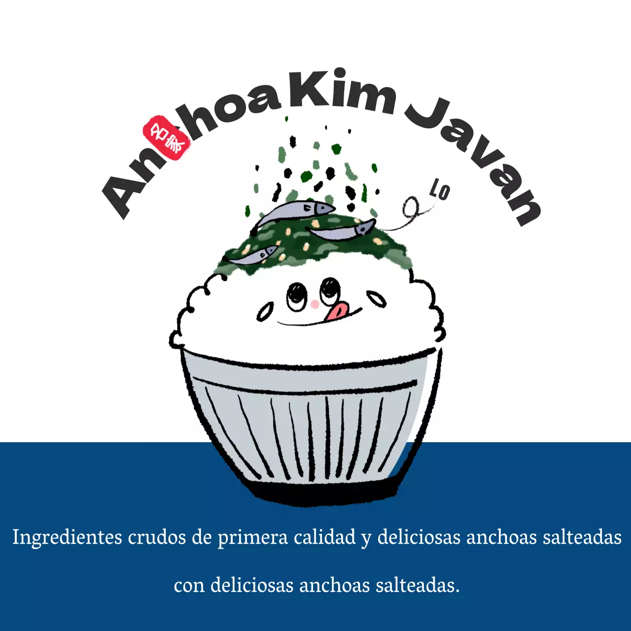 Pegatina circular Anchoa Kim Javan