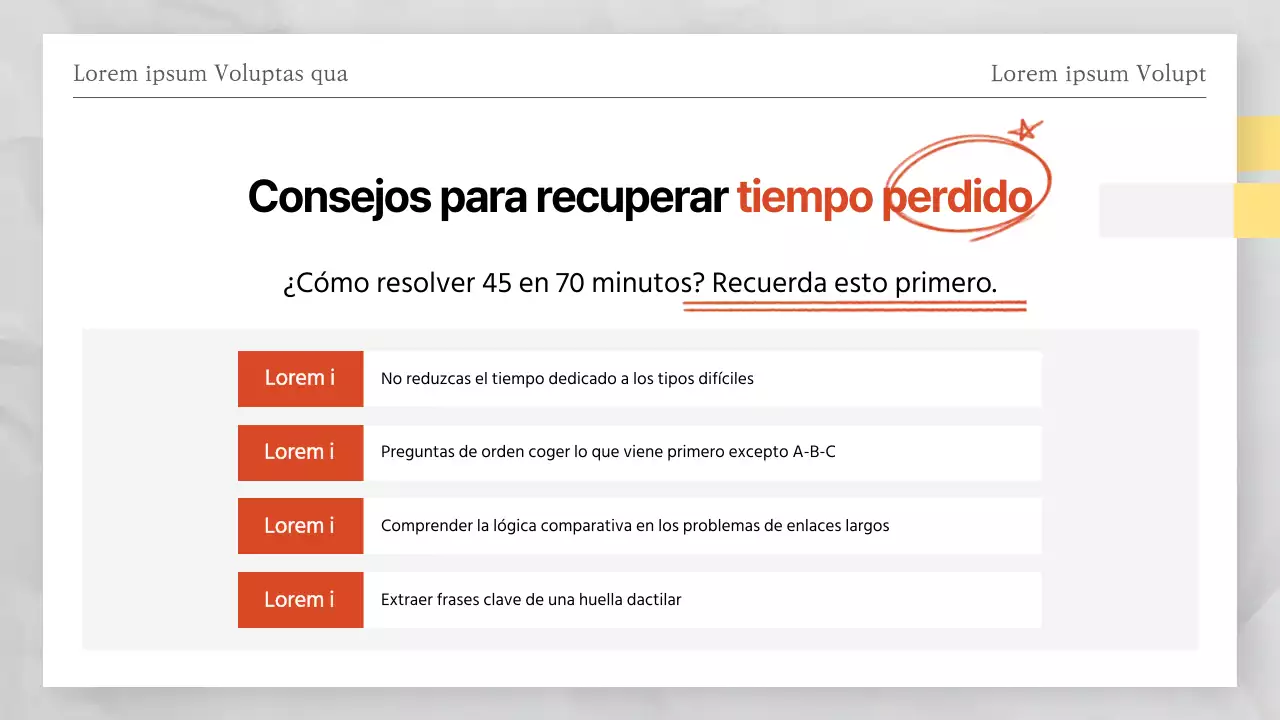Respuestas al simulacro de examen de papel rojo y blanco