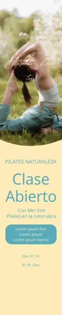 Promocionar una clase de Pilates con un fondo amarillo