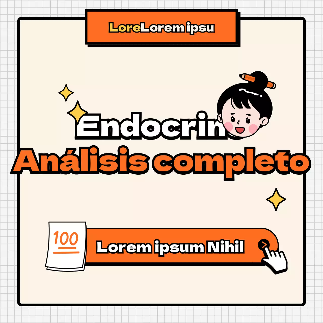 Análisis endocrinos de color naranja y carne CardNews