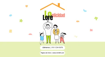 Ilustraciones familiares en colores pastel Centro de Bienestar