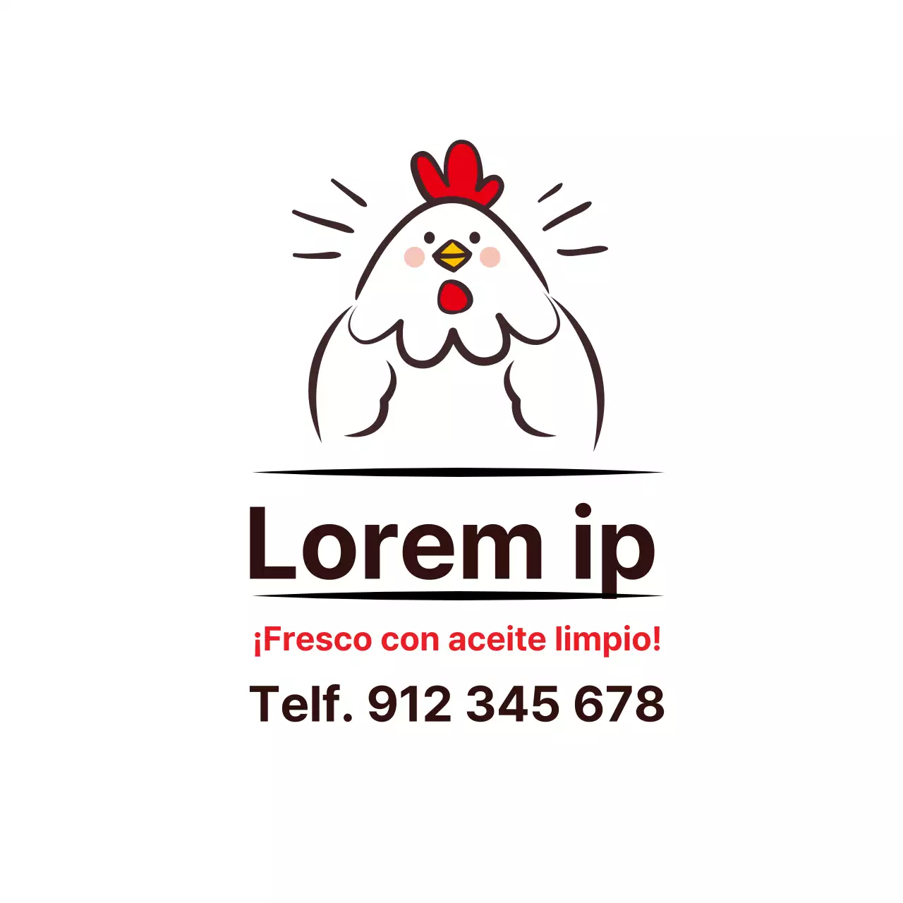 Blanco ilustración linda promoción karaage alimentos