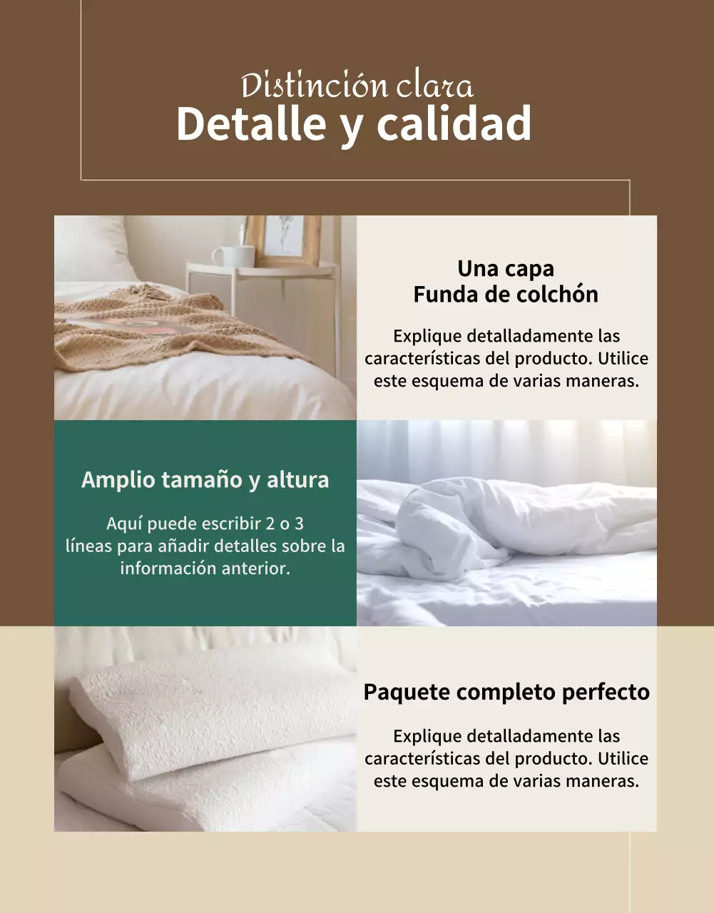 Ropa de cama de lujo en modernos tonos marrones (más)