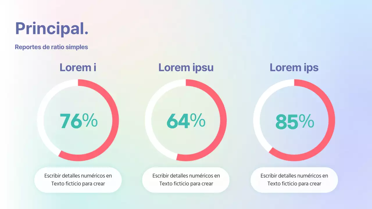 Informe de análisis de datos con fondo en degradado pastel