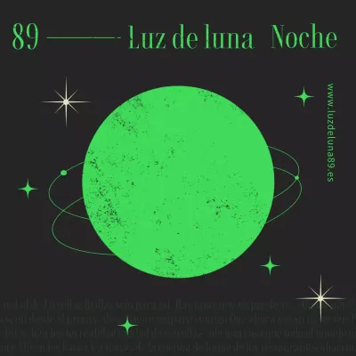 Cartel festivo en negro y verde