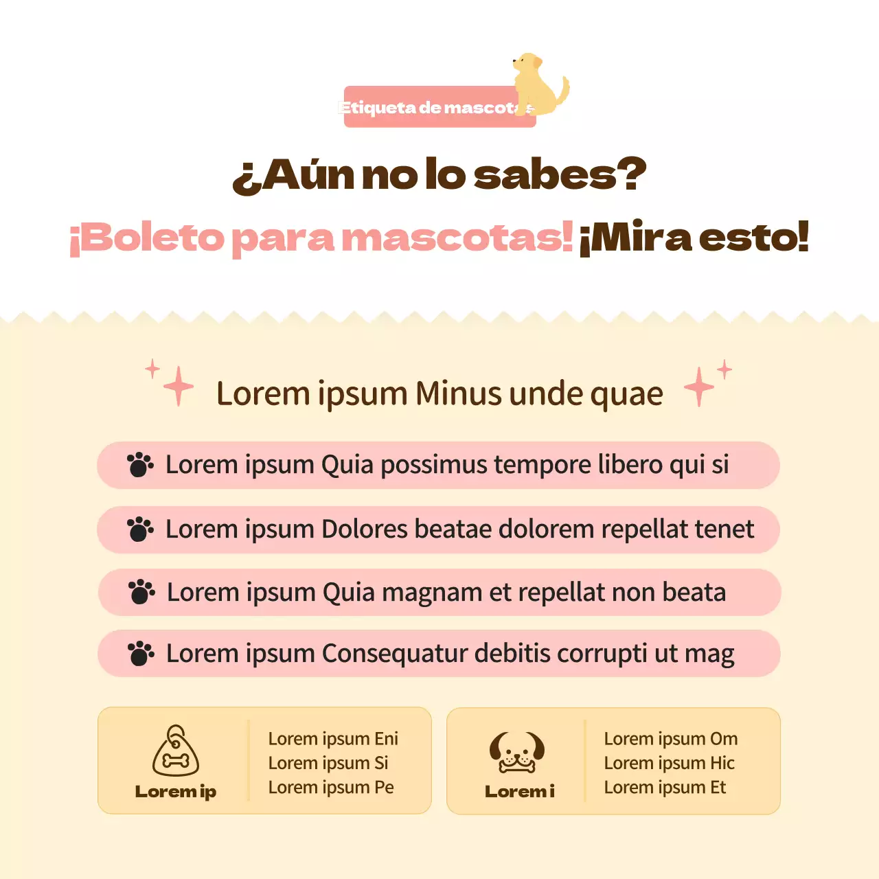 Promover un hotel para perros rosa, cálido y mimoso (CardNews)