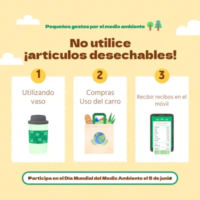 Guía de la bonita campaña verde y marrón "Reduce tus residuos" para el Día de la Tierra