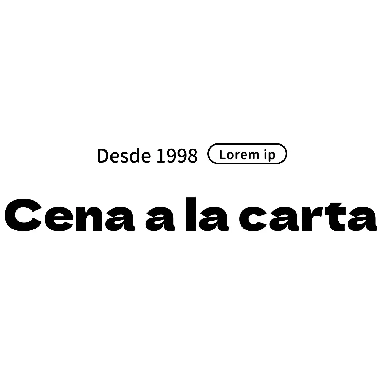 Logotipo sencillo de restaurante en blanco y negro