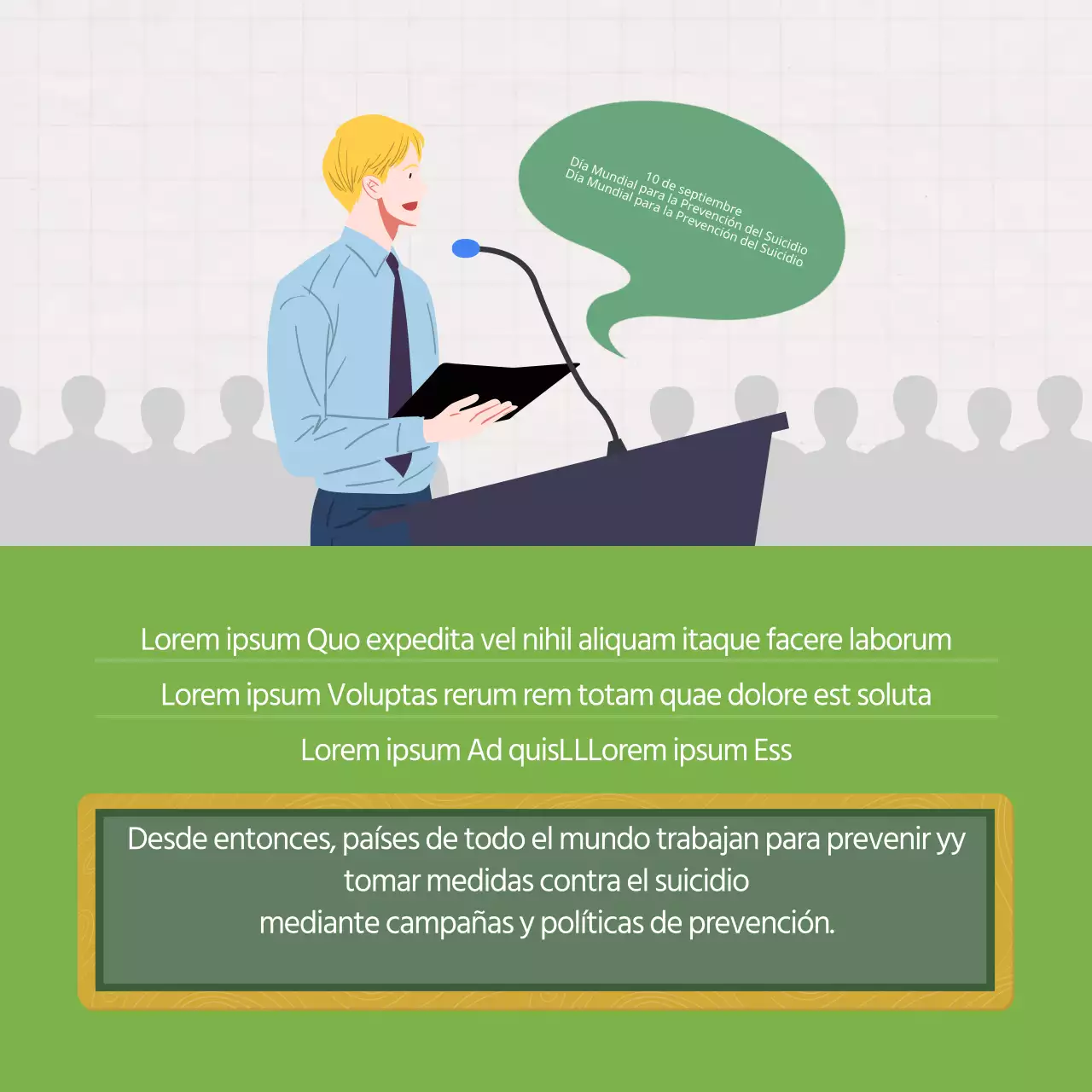 Duclass Tarjeta del Día Mundial para la Prevención del SuicidioNoticias Diseño