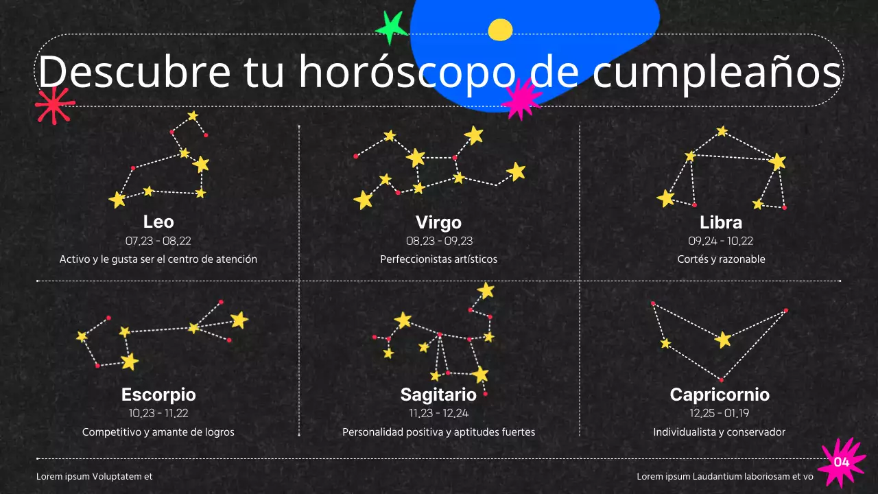 Observatorio de colores Vía Láctea Campamento Constelaciones sobre fondo negro Recursos didácticos