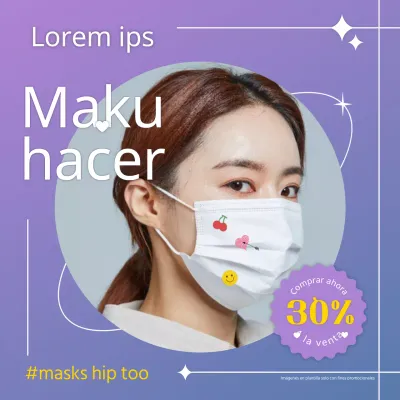 Información sobre el descuento en maku degradado púrpura