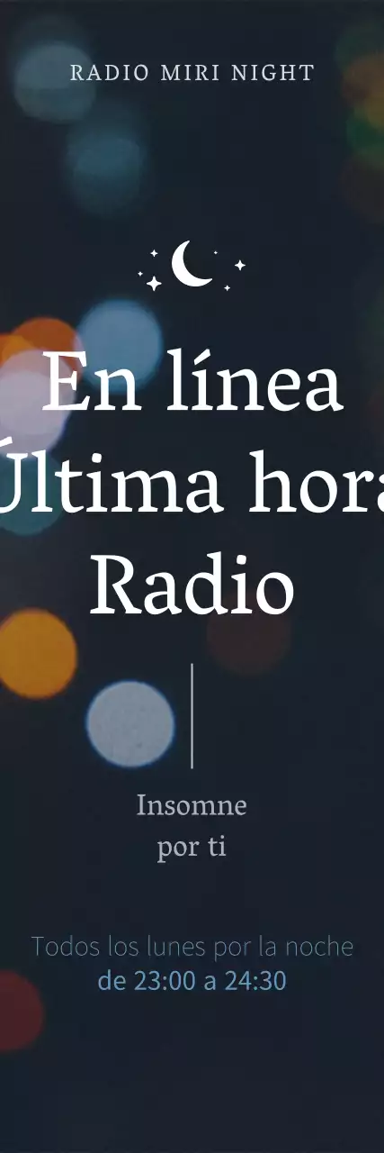 Oscuro, azul marino emoción en línea radio nocturna