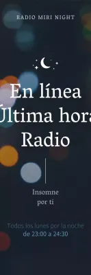 Oscuro, azul marino emoción en línea radio nocturna