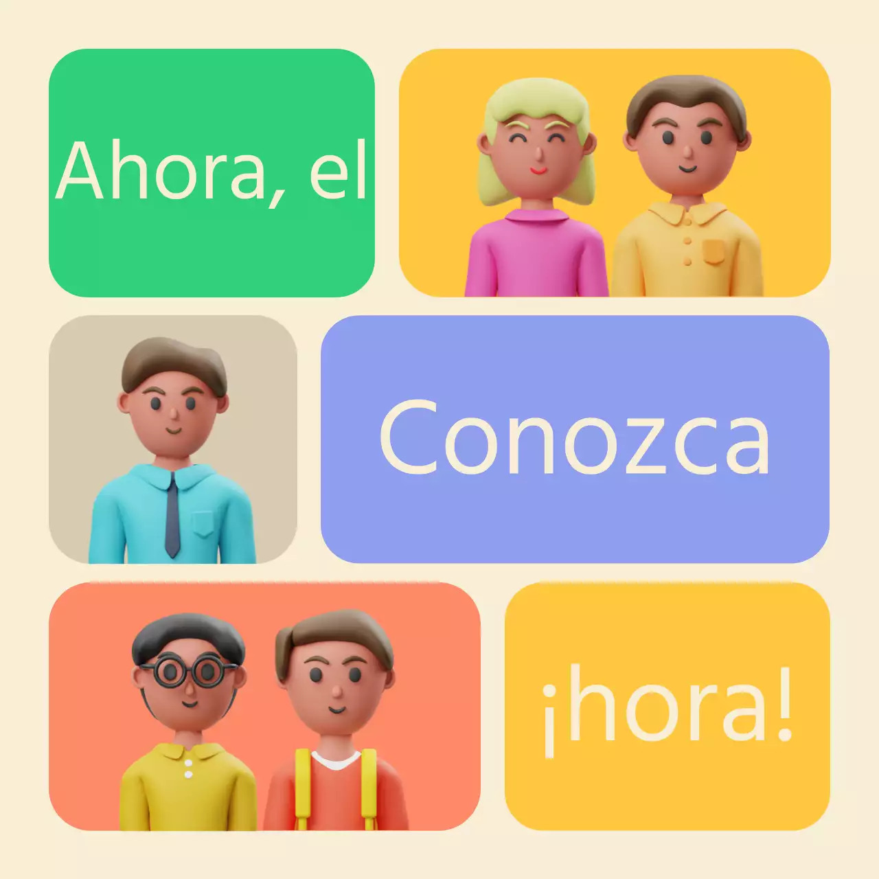 Evento manito 3D estereoscópico en colores pastel