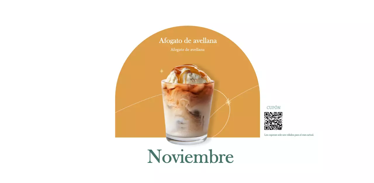 Calendario de cafés con recomendaciones de bebidas del mes
