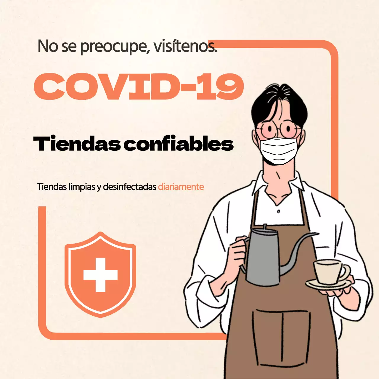 Textos de la Tienda Segura Orange Corona