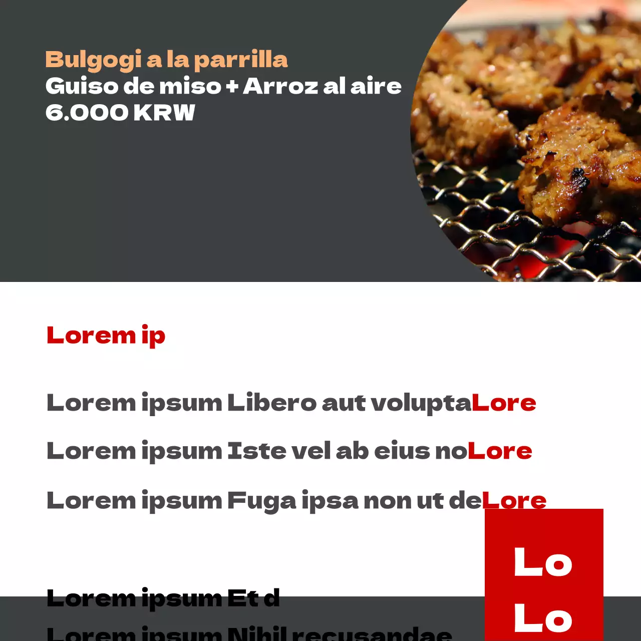 Bulgogi a la parrilla