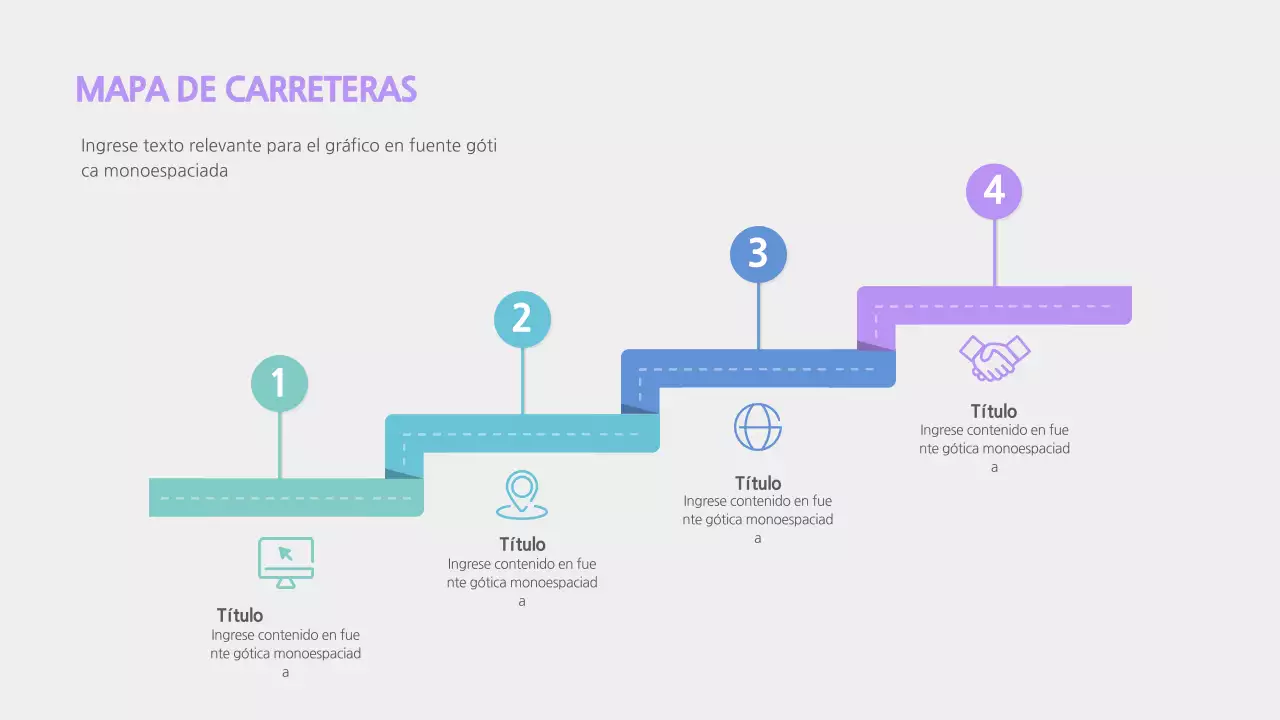 Una sencilla hoja de ruta en azul y morado