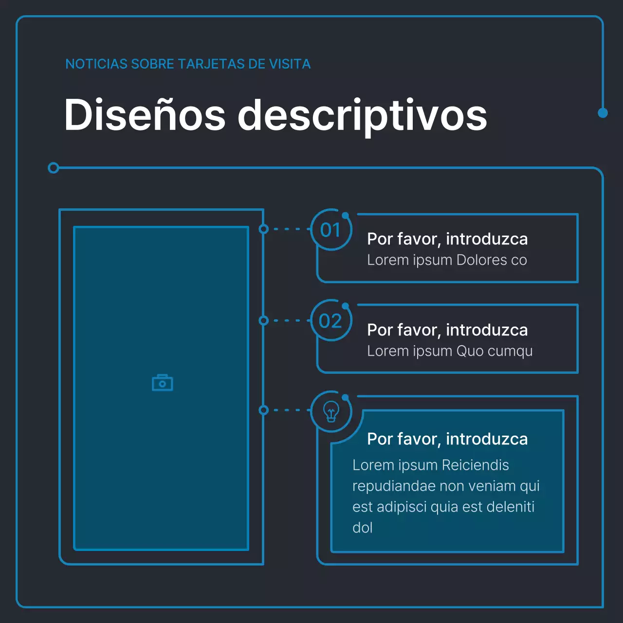 Formas geométricas sencillas en negro y azul para los negocios
