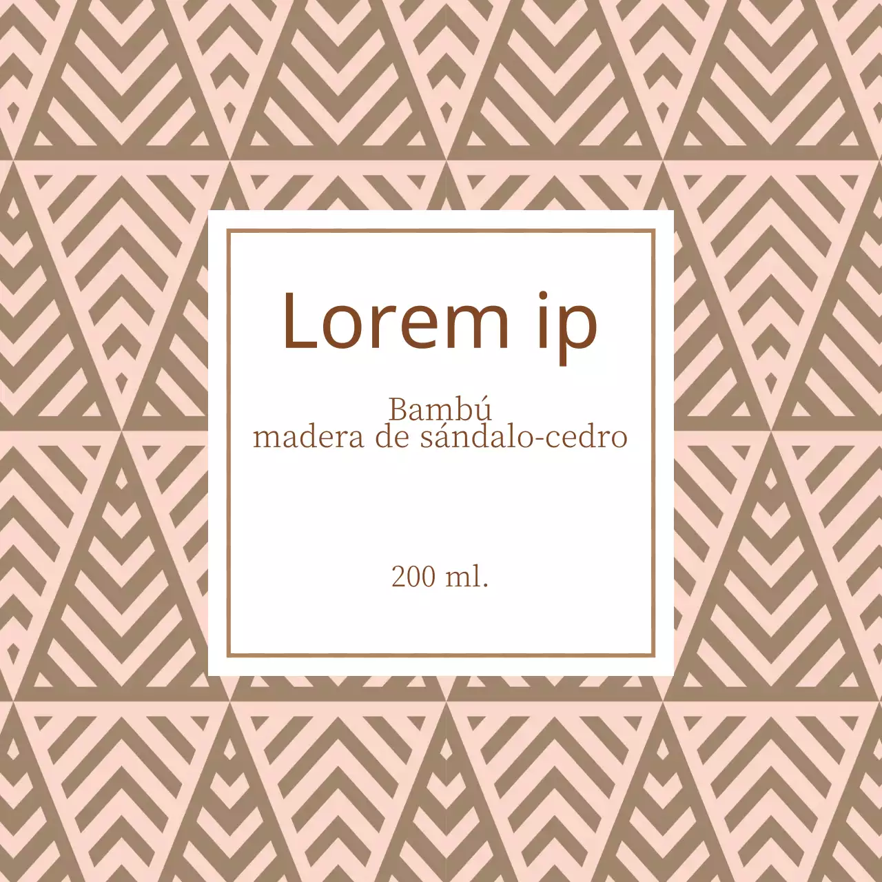 Etiqueta Difusor Triángulo Rosa-Beige