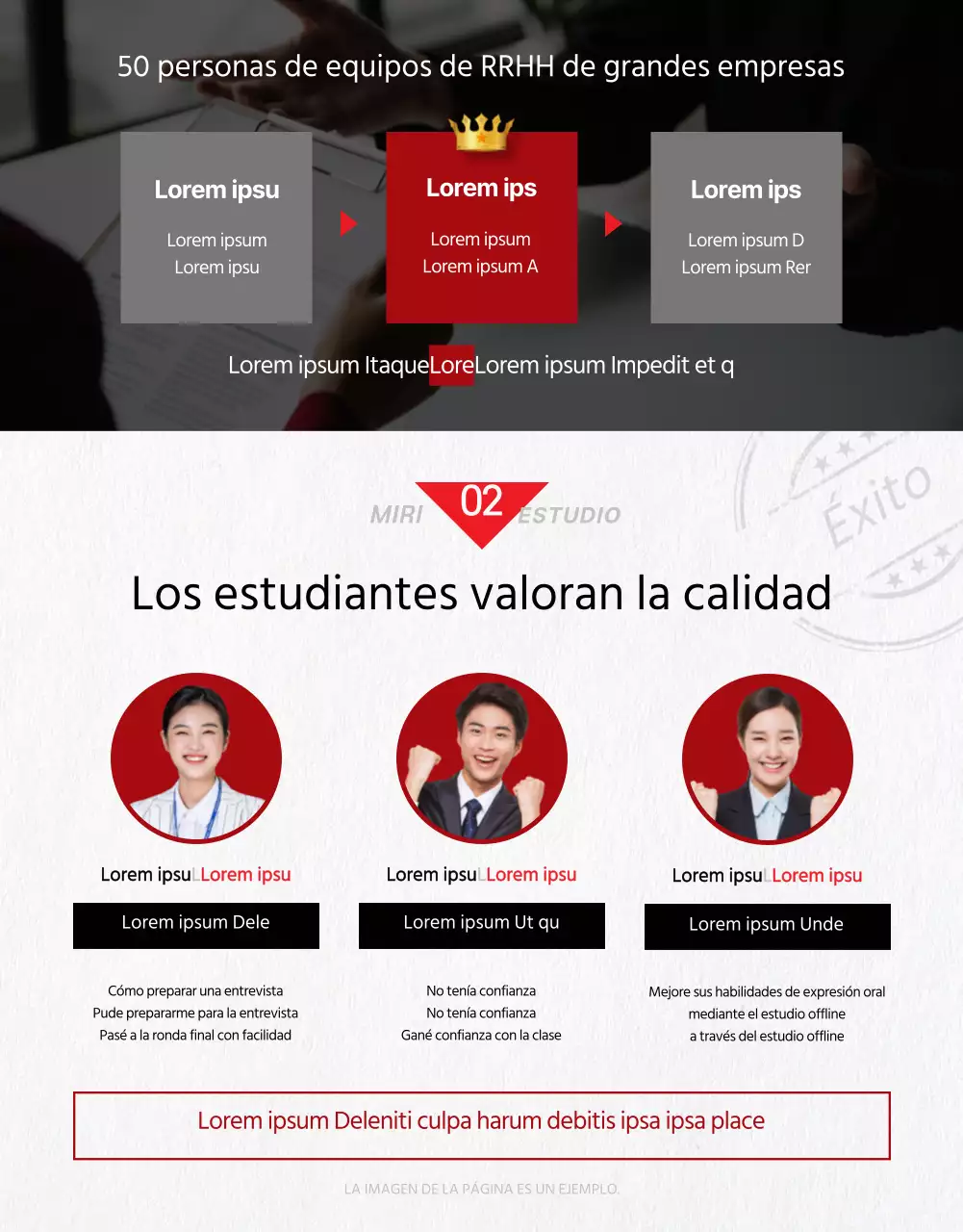 Una sencilla descripción roja y negra del curso de entrevista en línea