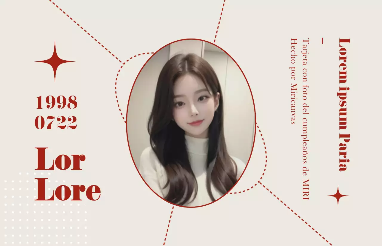 Tarjetas fotográficas elegantes y con clase en beige y rojo