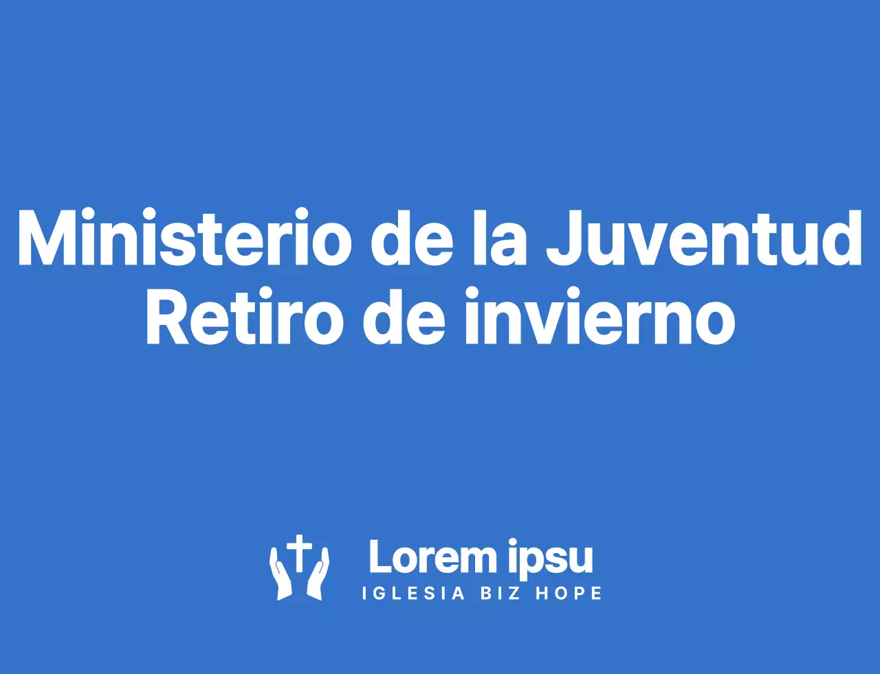 Simple, limpio símbolo logotipo estilo iglesia retiro de invierno equipo camiseta en azul y blanco