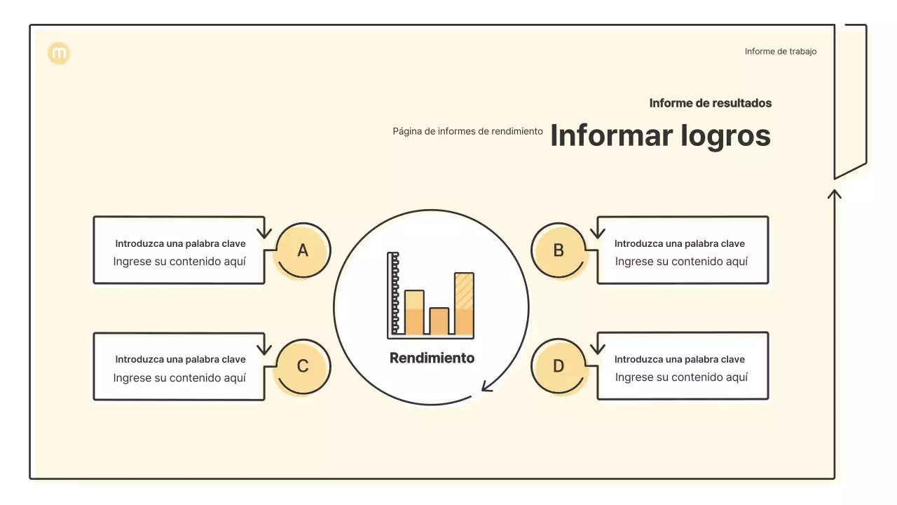 Formas puntiagudas con flechas en amarillo claro Kit de presentación empresarial